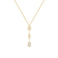 Y-Necklace with Pear, Baguette, and Oval Gemstones