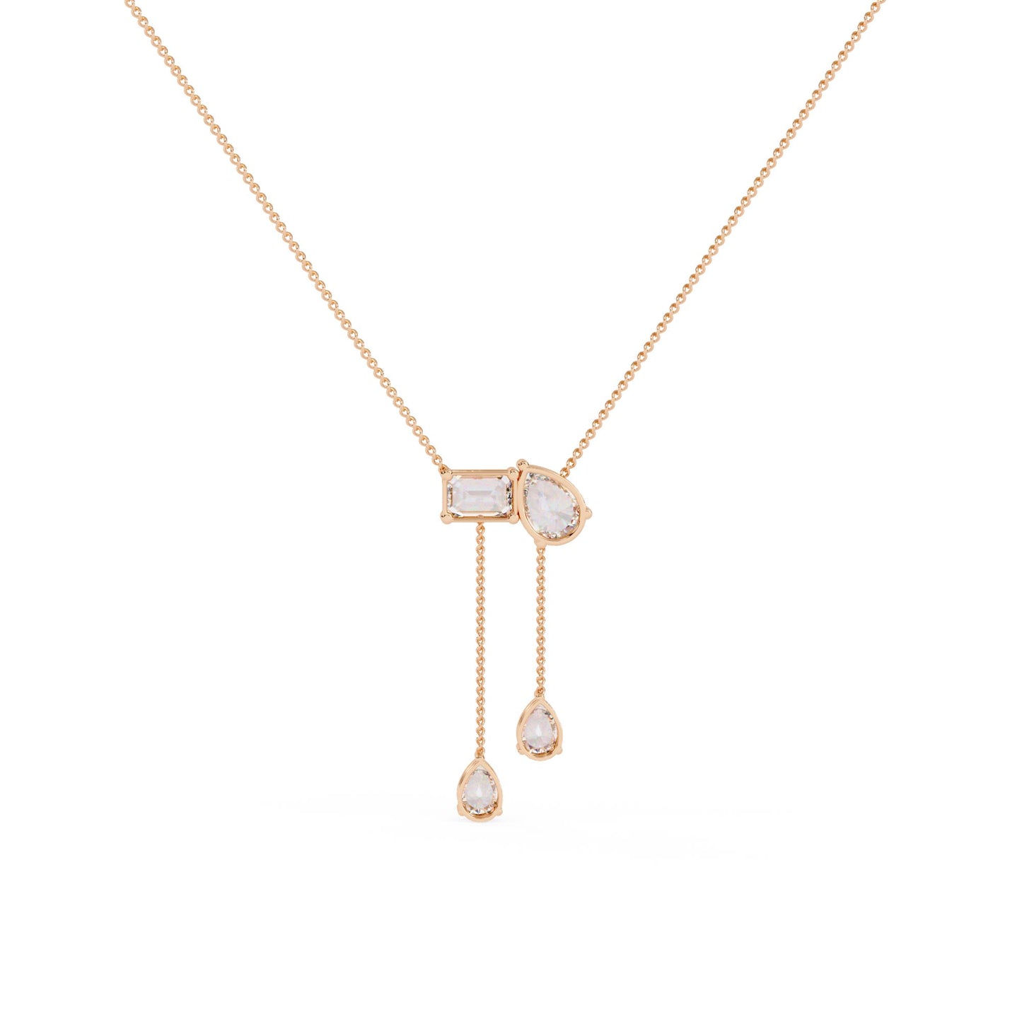 Necklace with Diamond Drops