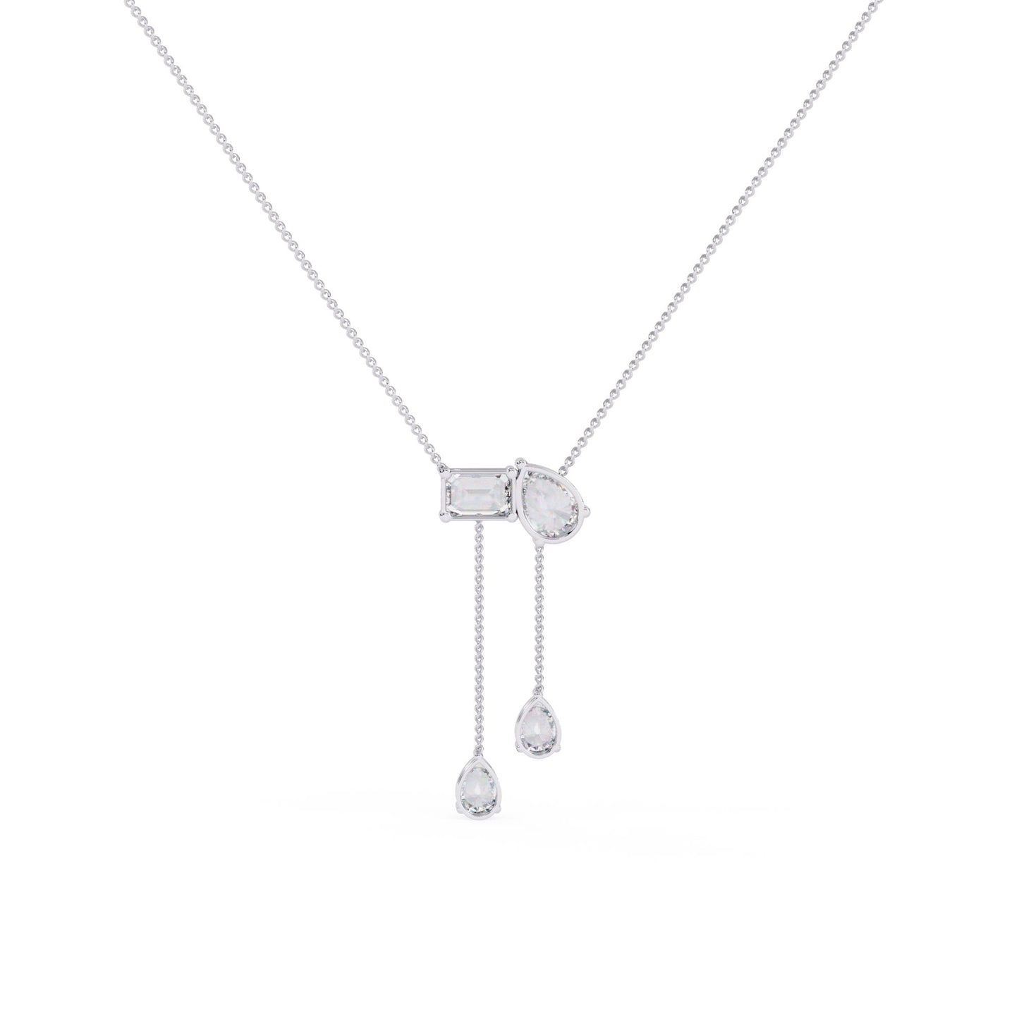 Necklace with Diamond Drops