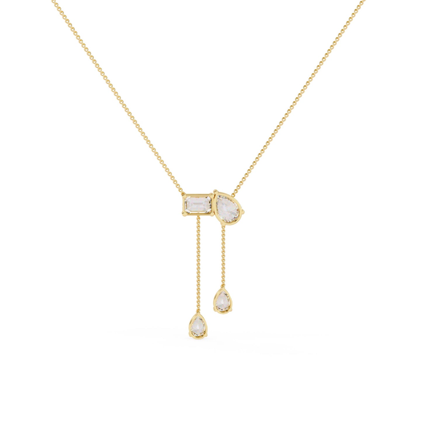 Necklace with Diamond Drops