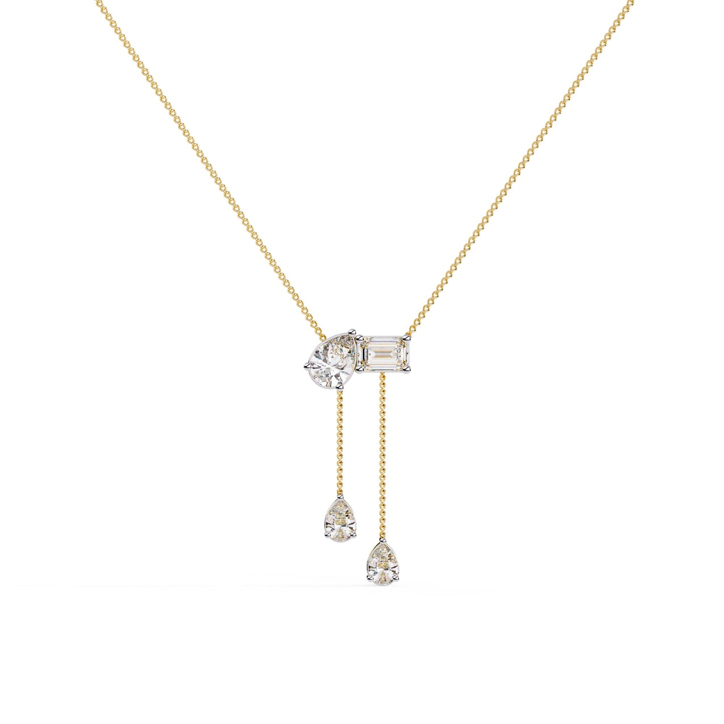 Necklace with Diamond Drops