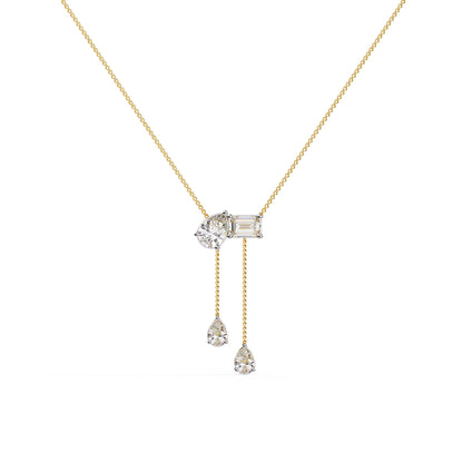 Necklace with Diamond Drops