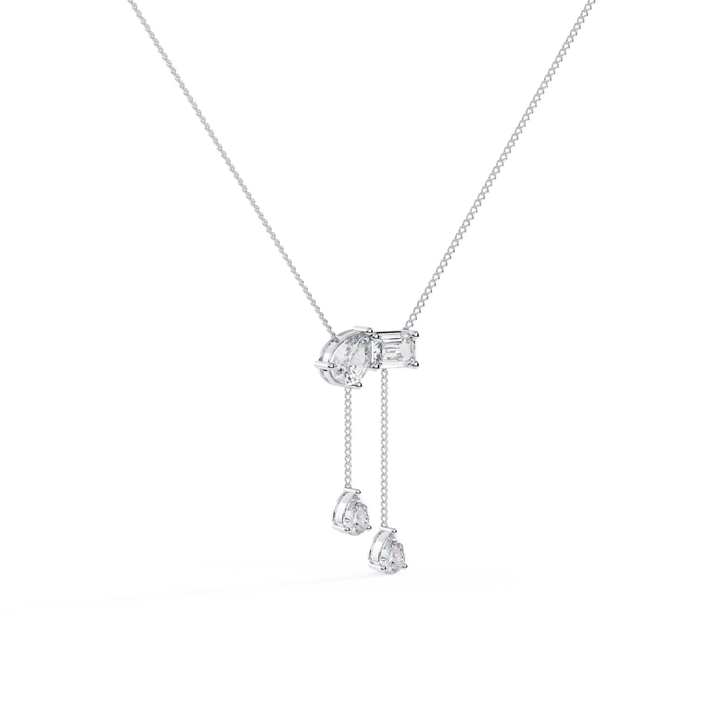 Necklace with Diamond Drops