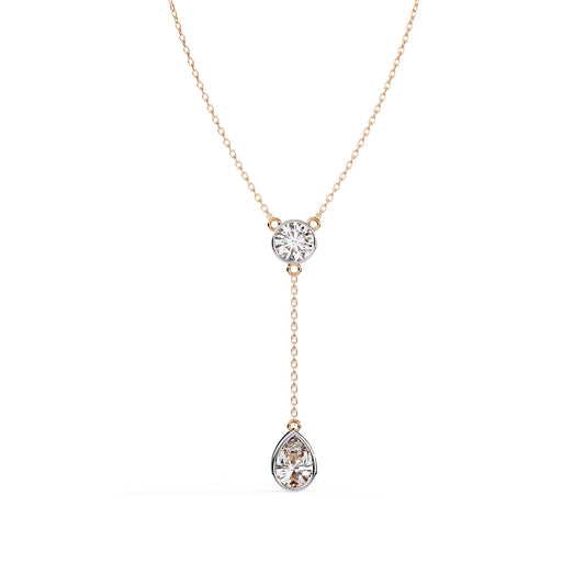 Moonstone Teardrop Y Necklace