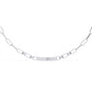 Paperclip Chain Necklace with Diamond Bar