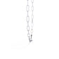 Paperclip Chain Necklace with Diamond Bar