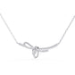 Pave Diamond Bow Knot Pendant Necklace