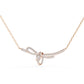 Pave Diamond Bow Knot Pendant Necklace