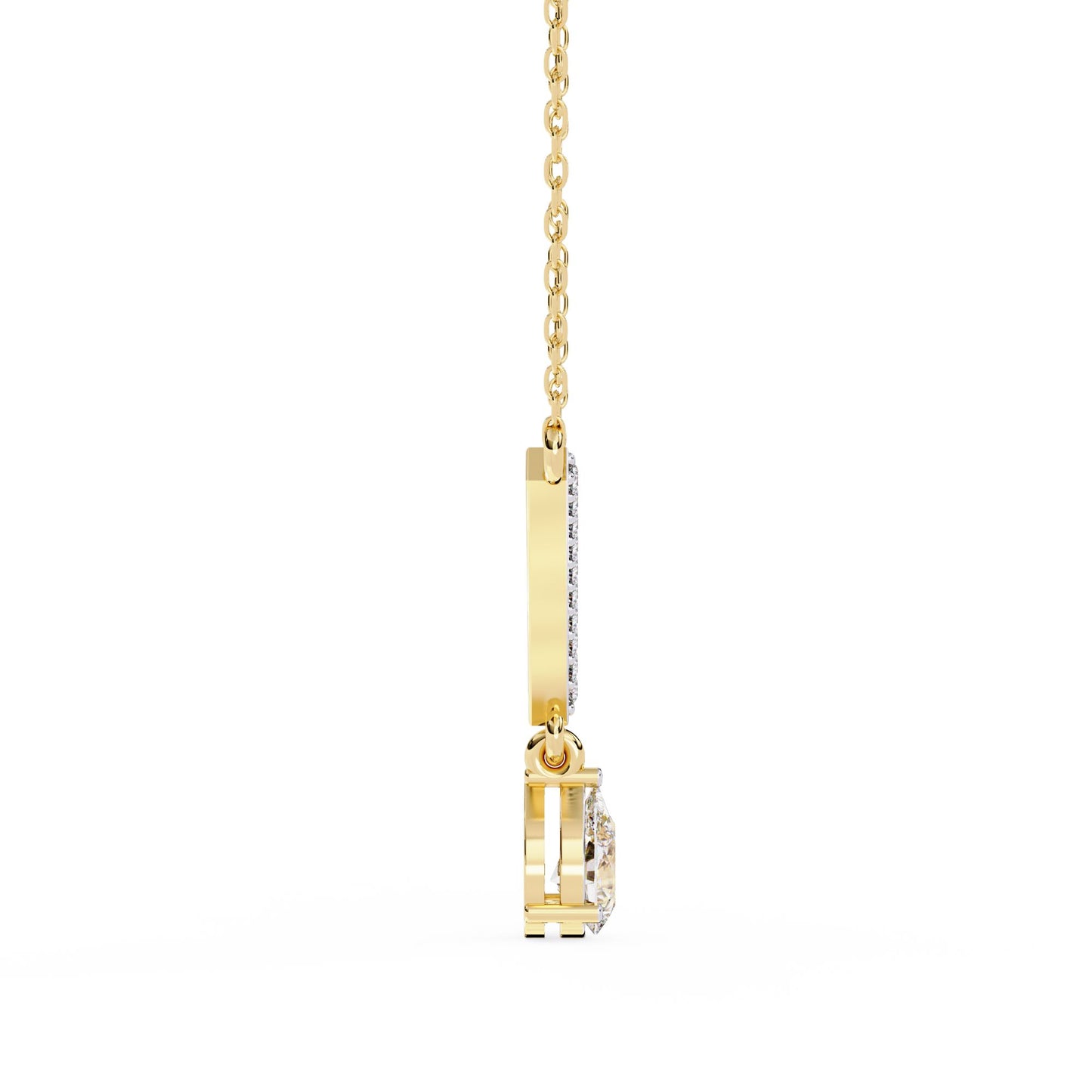 Diamond V-Pendant Necklace