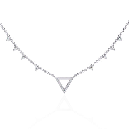 Modern Triangle Diamond Necklace