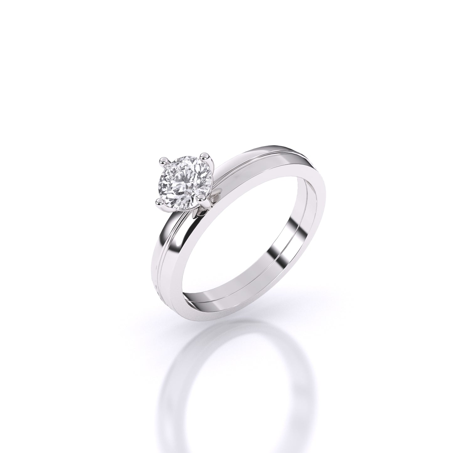 40 Pointers Classic Solitaire Ring