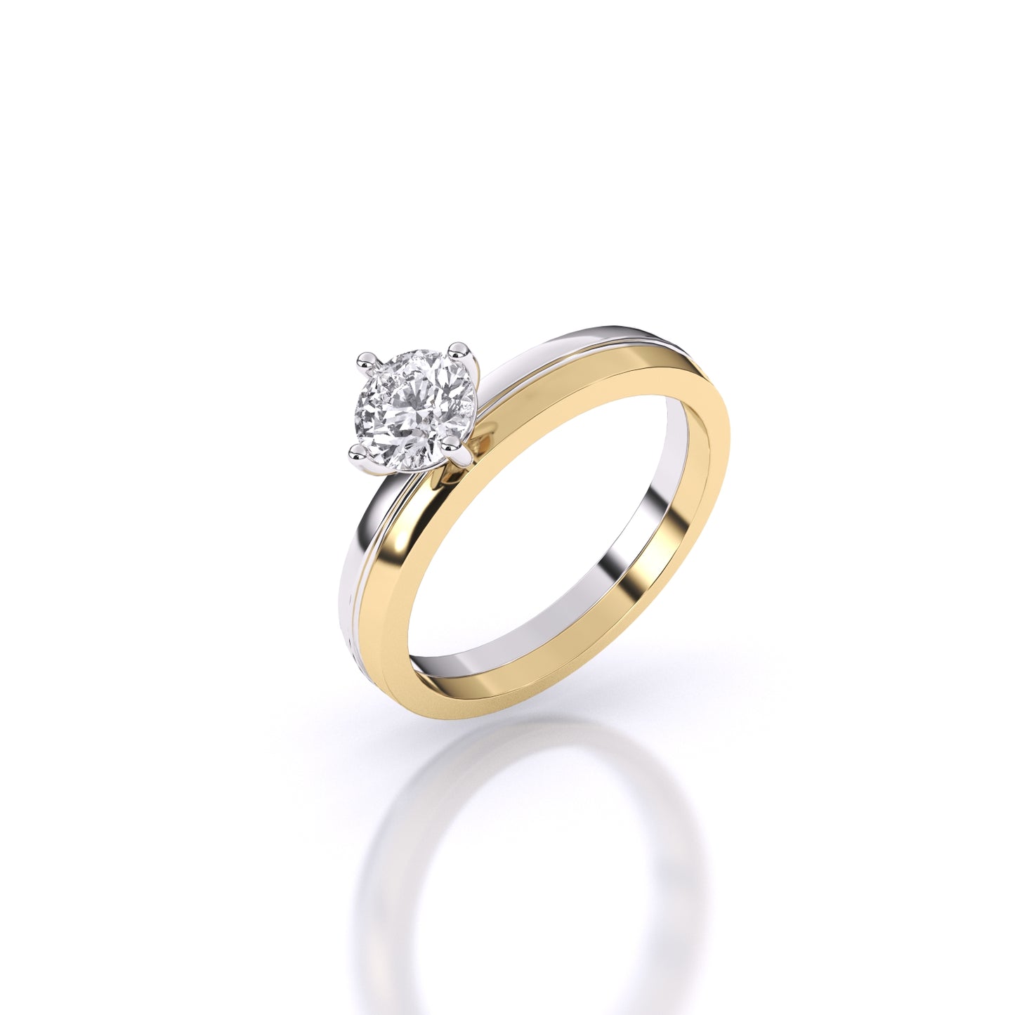 40 Pointers Classic Solitaire Ring