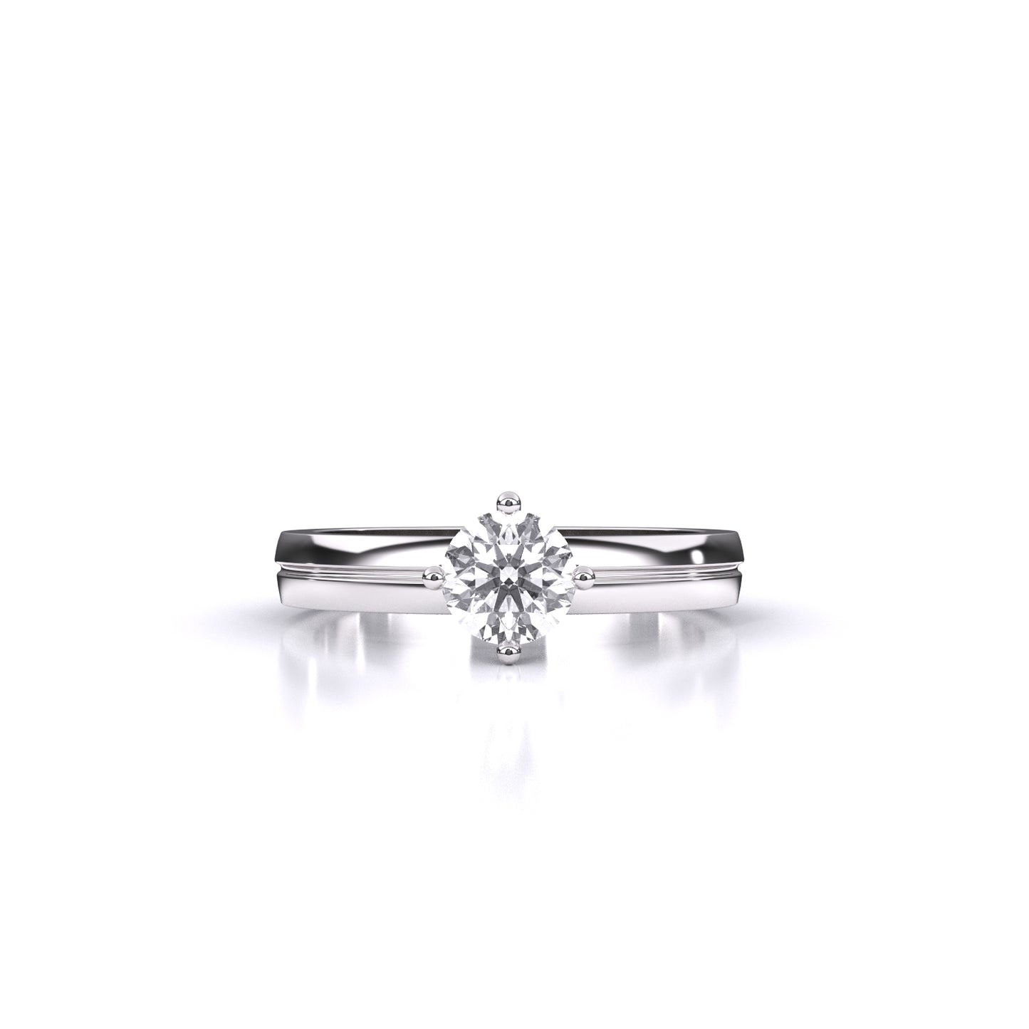 40 Pointers Classic Solitaire Ring