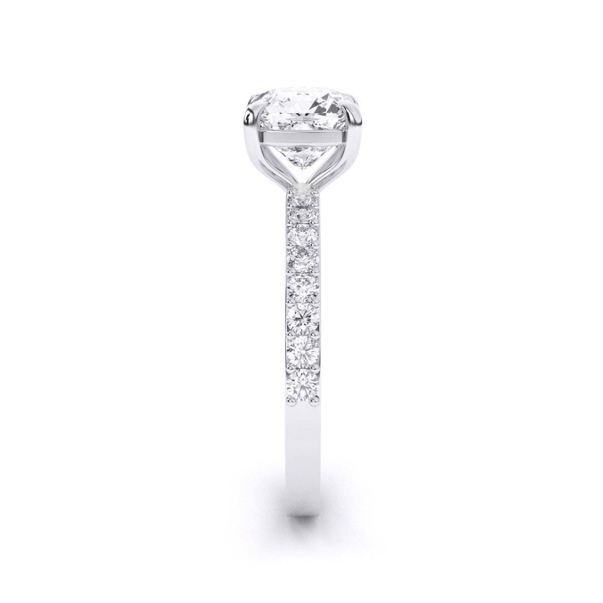 Cushion Solitaire Engagement Ring