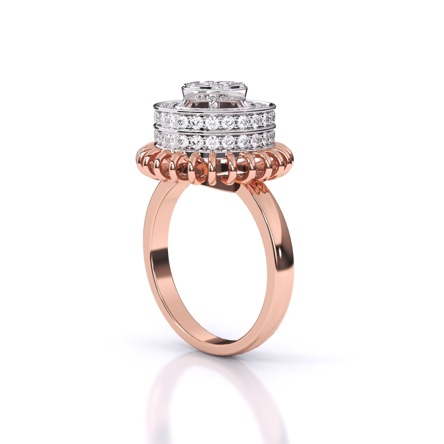 Peppered Dazzle Diamond Ring