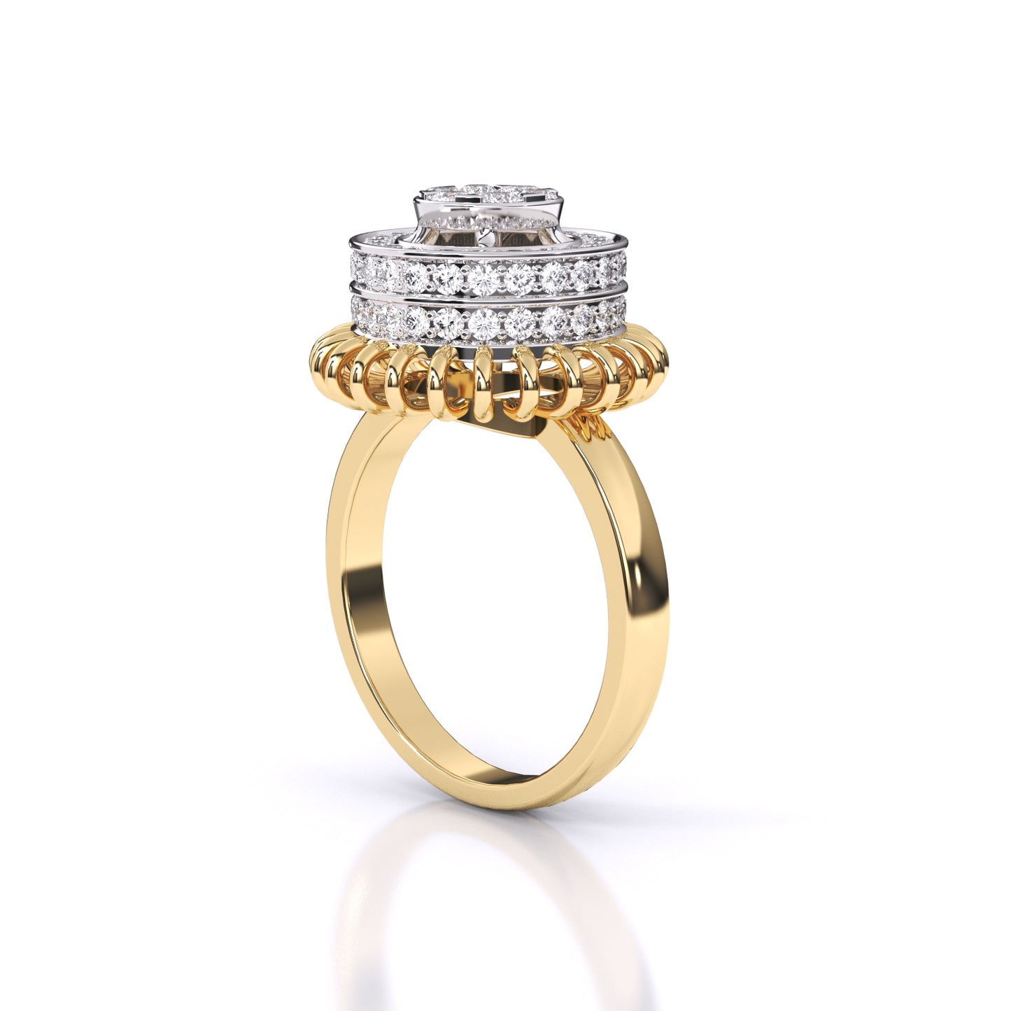 Peppered Dazzle Diamond Ring