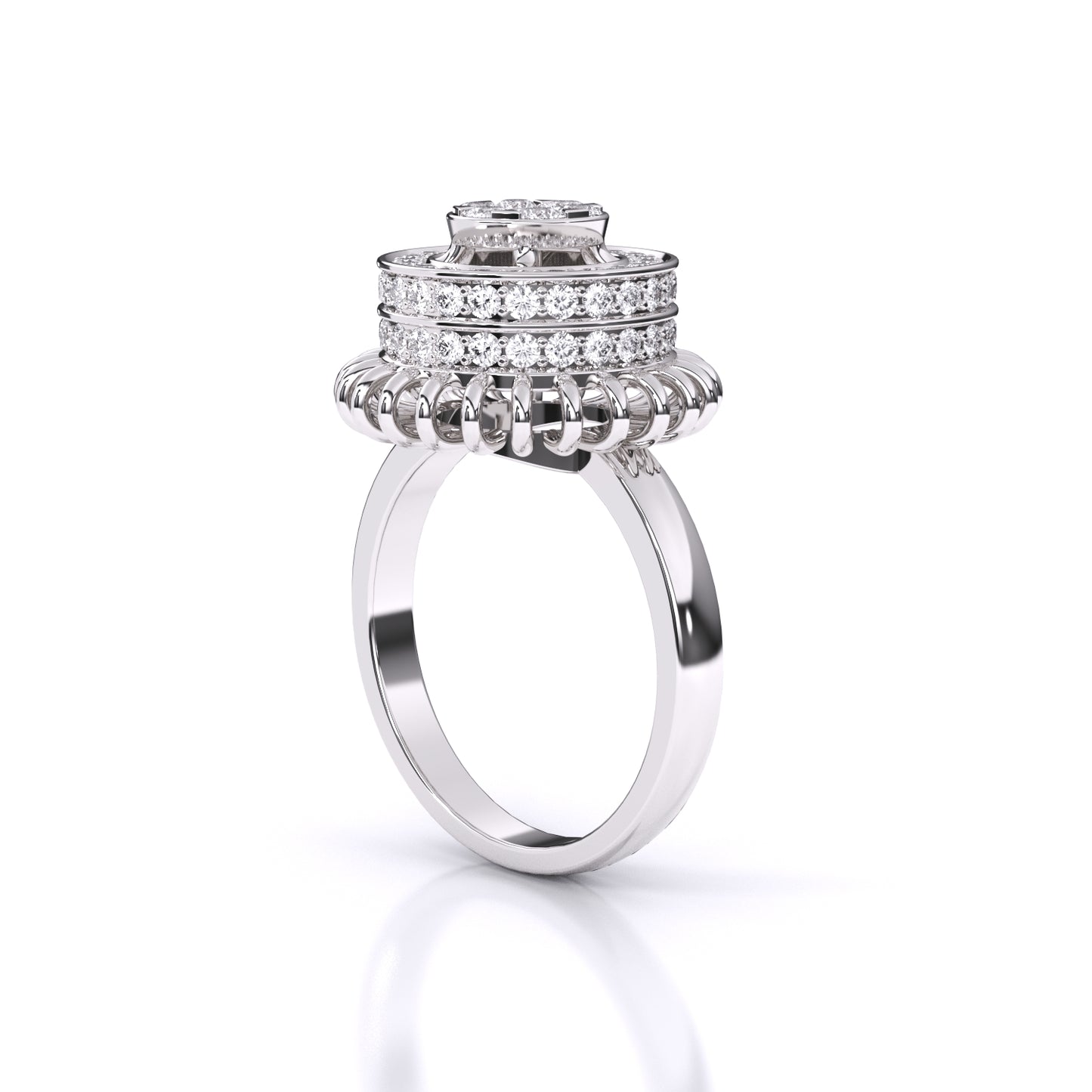 Peppered Dazzle Diamond Ring