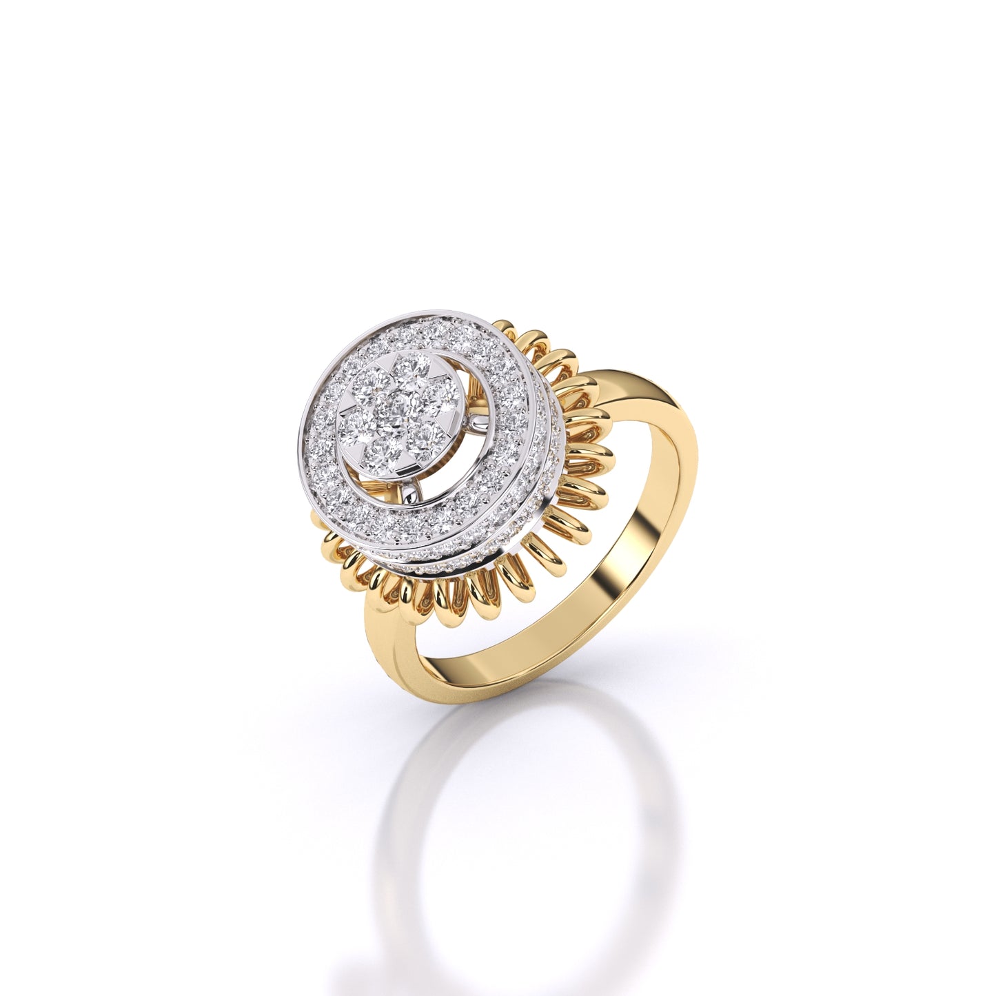 Peppered Dazzle Diamond Ring