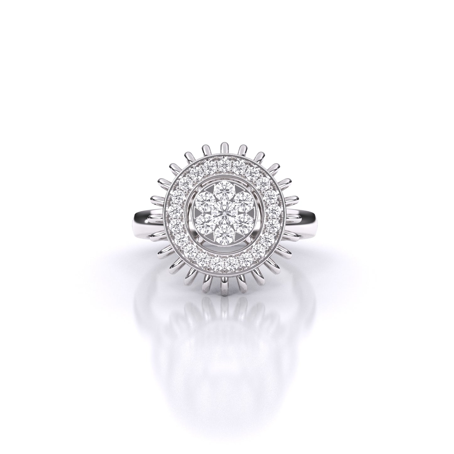 Peppered Dazzle Diamond Ring