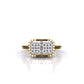 Brisa Square Halo Ring