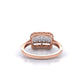 Brisa Square Halo Ring