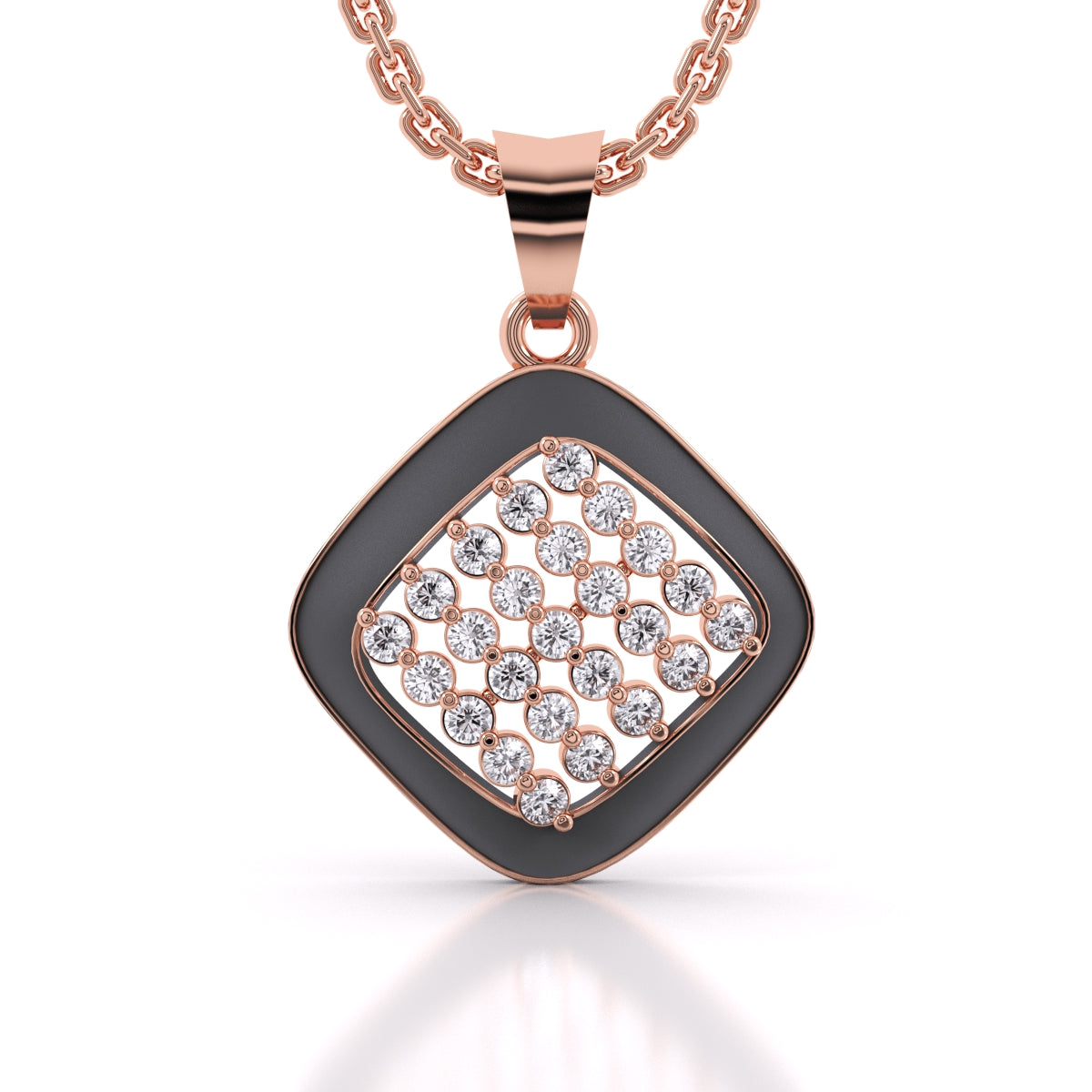 Rectangle Diamond Pendant