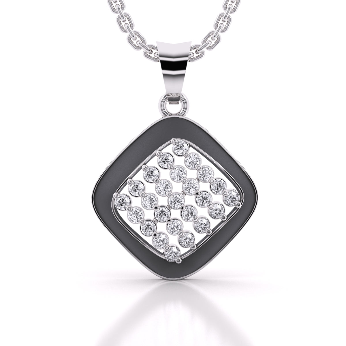 Rectangle Diamond Pendant