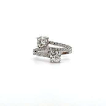 Buy Open Two Layer Diamond Engagement Ring from Ivana Jewels Best lab grown diamond jewellery brand