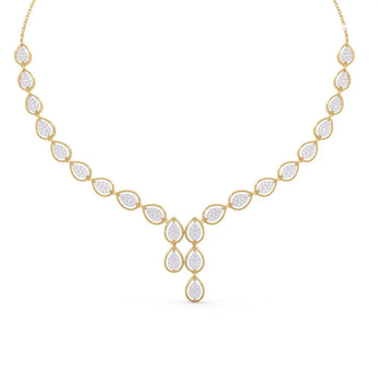 Buy Unmatched Gold Diamond Necklace Online from Ivana Jewels Best lab grown diamond jewellery brand