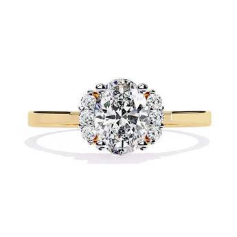 Buy Oval Cut Solitaire Diamond Engagement Ring from Ivana Jewels Best lab grown diamond jewellery brand