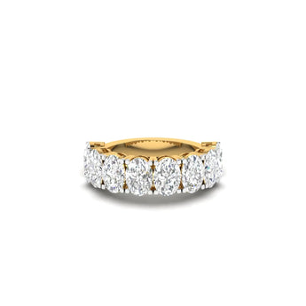 Buy Oval Diamond Half Eternity Ring Best lab grown diamond jewellery brand
