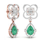 Fancy Shape Diamonds & Round Shape Diamonds Earring