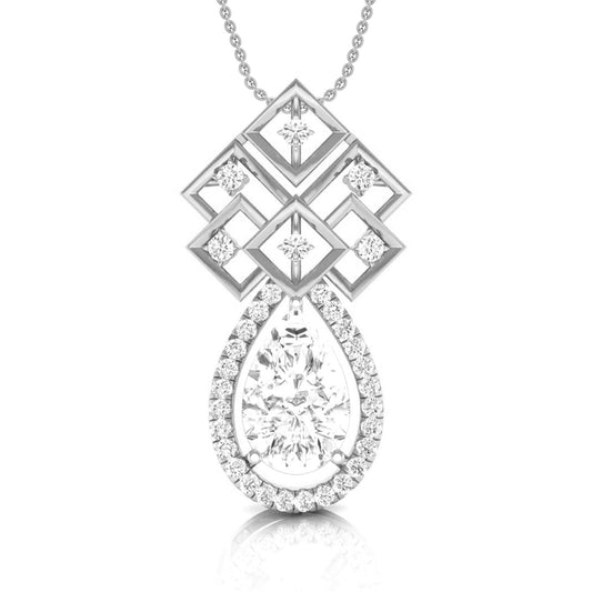 2.3 Carat Pear Shape Solitaire Diamond Cascade Pendant