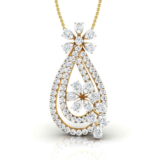 Fancy Shape Pear & Round Diamond Twinkling Tear