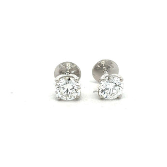 1 Carat Timeless Solitaire Stud Earrings