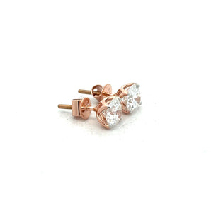 Minimalist 4 Prong Round Diamond Studs