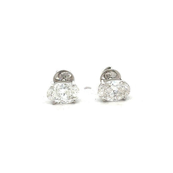 50 Cents Each Stunning Oval Cut Solitaire Earrings