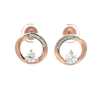 Elegant Floating Diamond Round Earrings