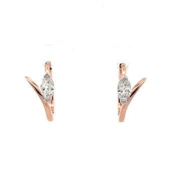 Elegant Marquise Diamond Drop Earrings