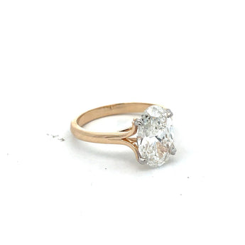 3 Carat Oval Cut Diamond Solitaire Ring