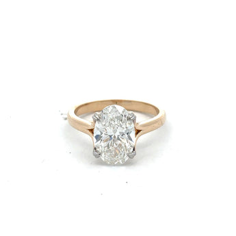 3 Carat Oval Cut Diamond Solitaire Ring