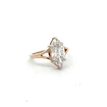 2.5 Carat Marquise Cut Diamond Split-Shank Ring
