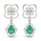 Fancy Shape Diamonds & Round Shape Diamonds Earring