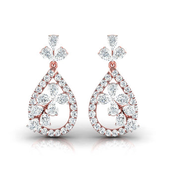 Buy Teardrop Drop Diamond Dangler Earring from Ivana Jewels Best lab grown diamond jewellery brand