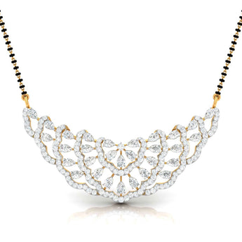 Buy Round Tiered Diamond Mangalsutra Online | Ivana Jewels Best lab grown diamond jewellery brand