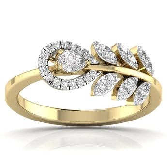 Buy Pear & Round Shape Diamond Cocktail Ring at Ivana Jewels Best lab grown diamond jewellery brand