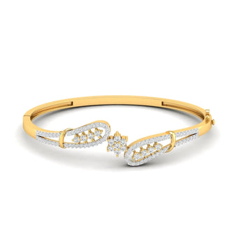 Buy 1 Carat Marquise Diamond Bangle Online from Ivana Jewels Best lab grown diamond jewellery brand