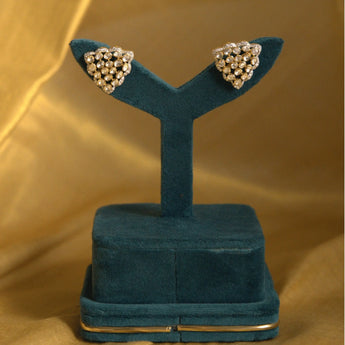 Shop Elegant & Sustainable Crystal Polki Earrings | Ivana Jewels Best lab grown diamond jewellery brand