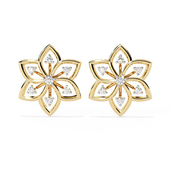 Buy Pretty Flower Diamond Stud Earring from Ivana Jewels Best lab grown diamond jewellery brand