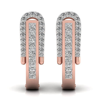 Buy Round Cut Lab Grown Diamond Hoop Earring from Ivana Jewels Best lab grown diamond jewellery brand